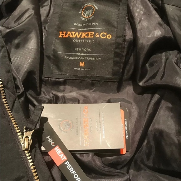 Hawke & co Mens m black jacket coat nwt - Picture 4 of 8